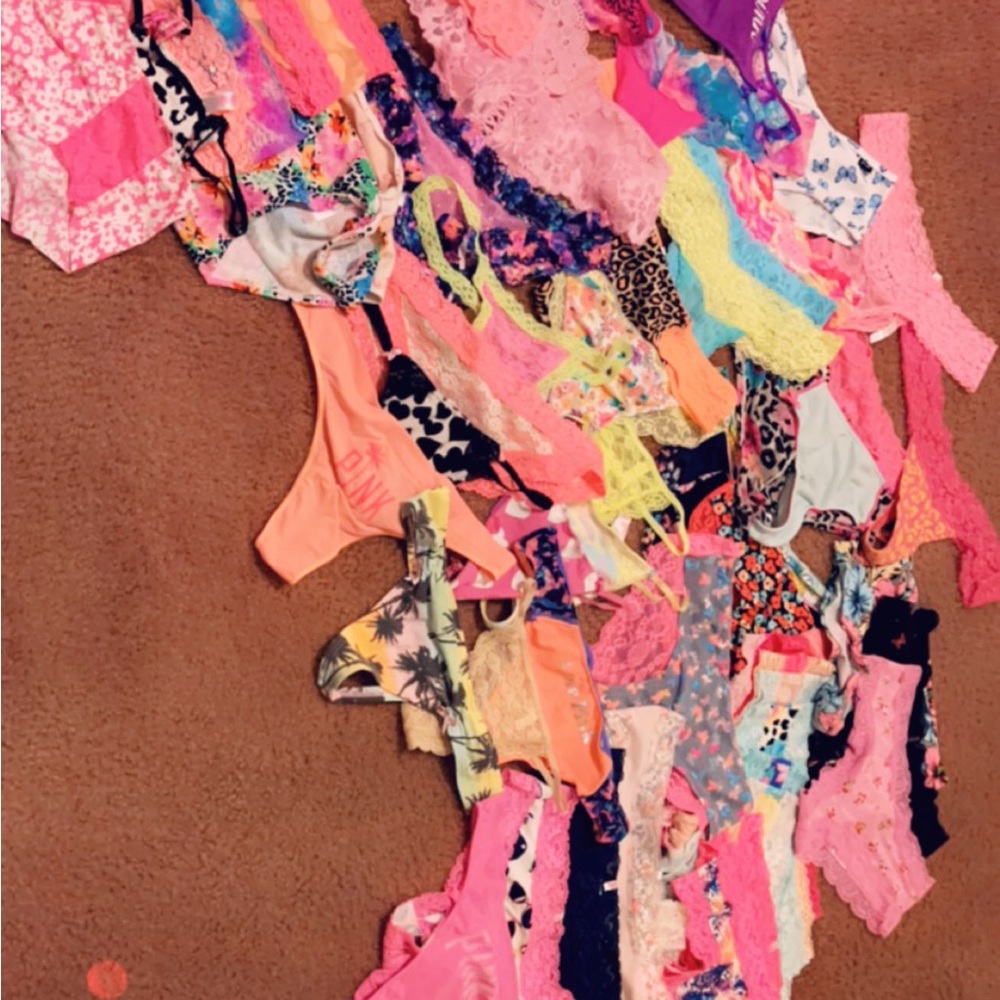 Pink Victoria’s Secret panties bundle lot large medium x small